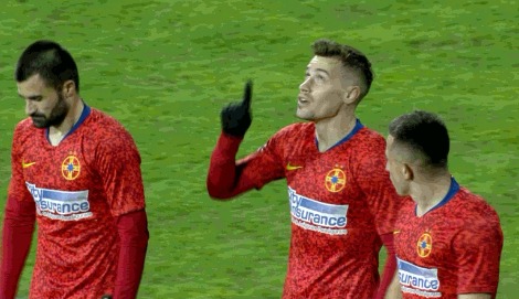 Darius Olaru, bestia nera pentru Mediaș. Cum a sărbătorit mijlocașul FCSB-ului golurile marcate împotriva fostei echipe