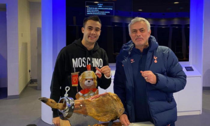 Jose Mourinho și Sergio Reguilon / Foto: Instagram @josemourinho