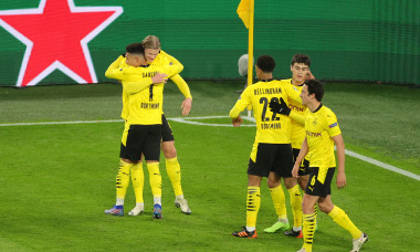 Fotbaliștii Borussiei Dortmund, în meciul cu Brugge / Foto: Getty Images