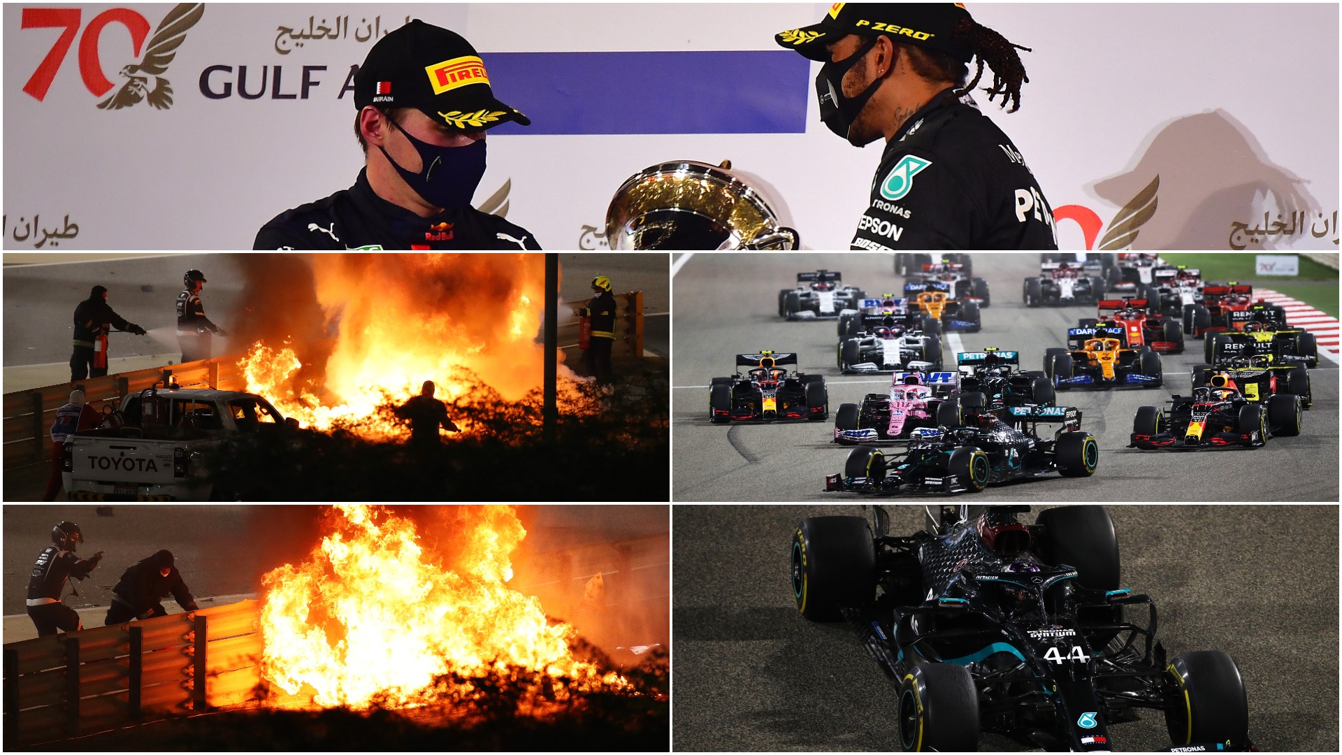 Lewis Hamilton se impune în Bahrain într-o cursă marcată de accidentul teribil al lui Romain Grosjean