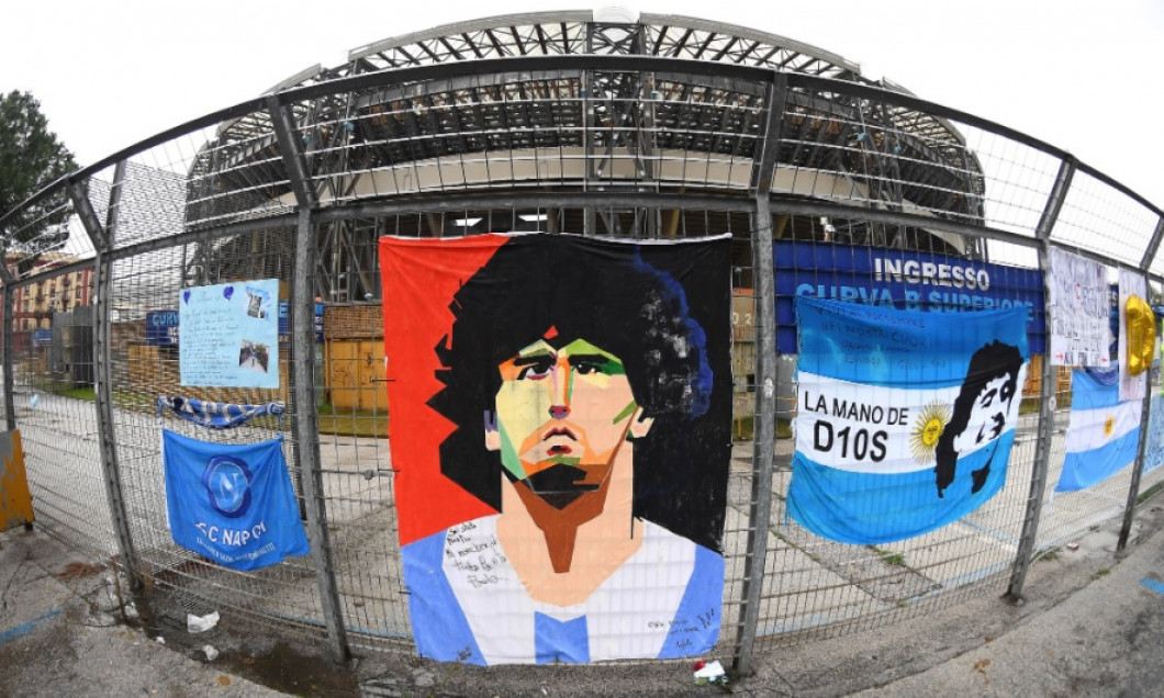napoli roma maradona banner