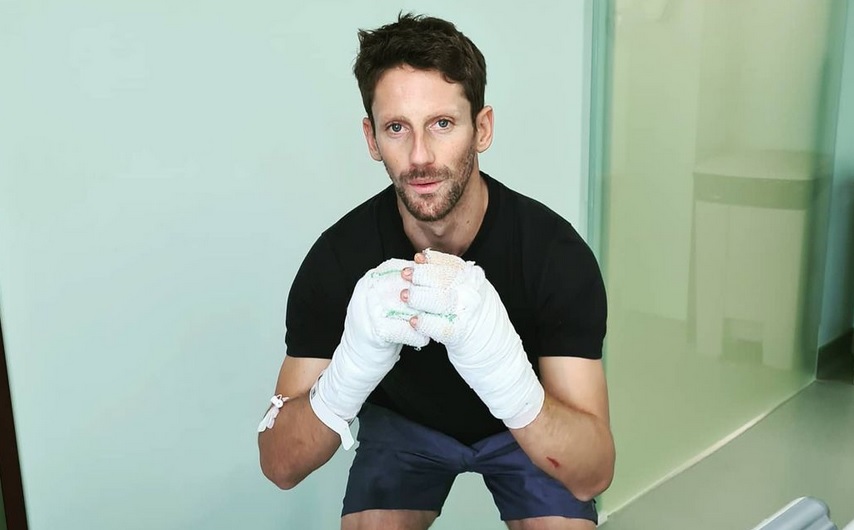 Romain Grosjean uimește după accidentul de duminică: ”Abia tastez, dar sper să particip la ultima cursă!”