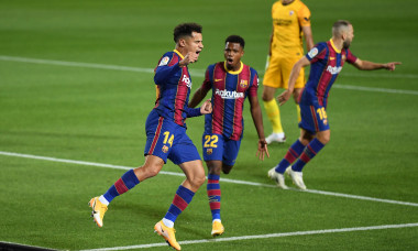 Philippe Coutinho, sărbătorind un gol marcat pentru Barcelona în meciul cu Sevilla / Foto: Getty Images