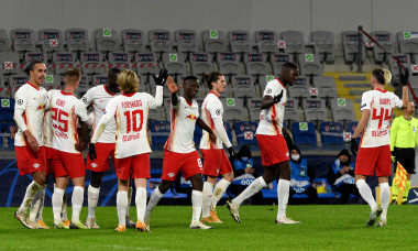 Fotbaliștii lui Leipzig, în meciul cu Istanbul Bașakșahir / Foto: Getty Images