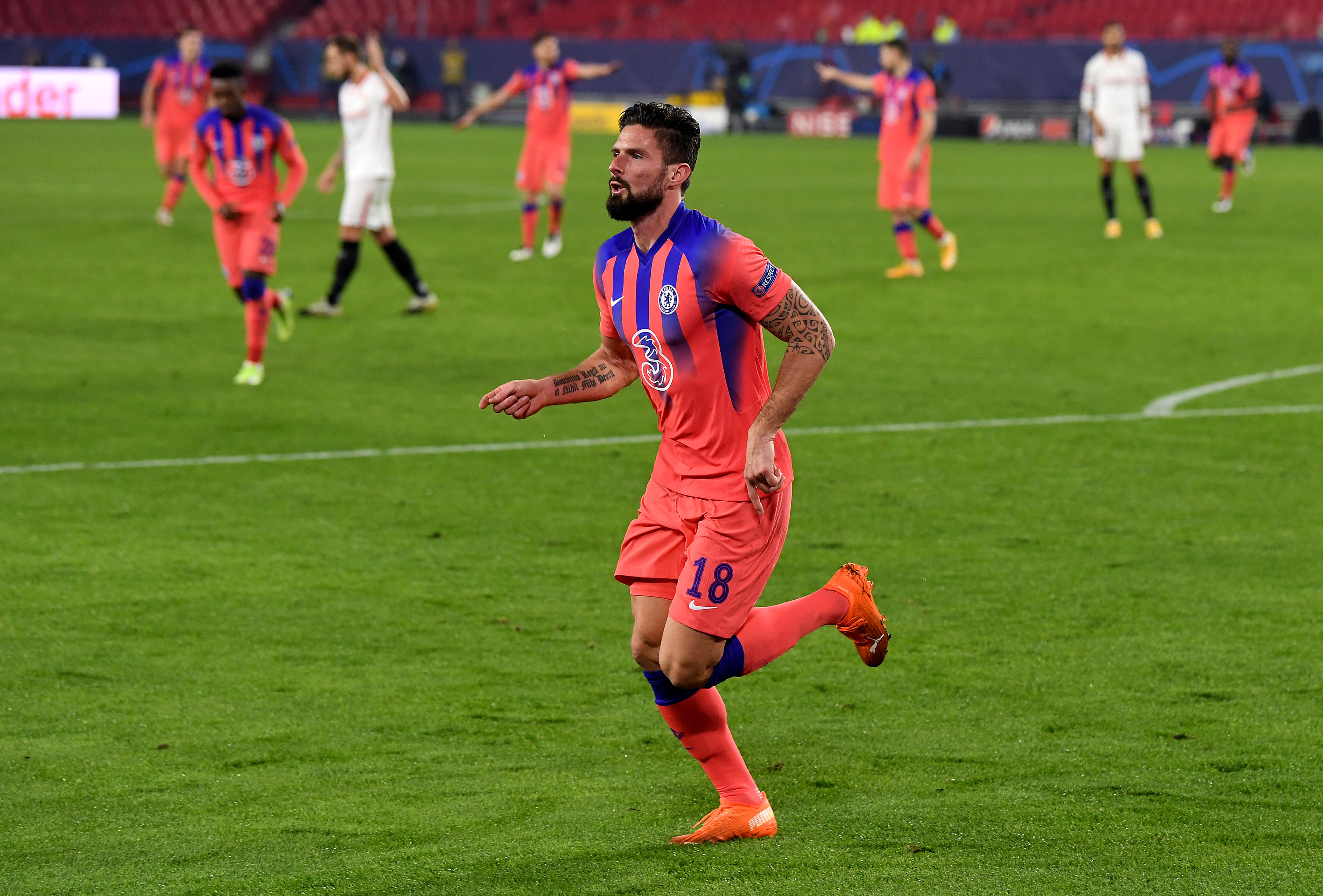 Sevilla - Chelsea 0-4. Olivier Giroud, eroul serii în Champions League! Francezul, autorul unui ”poker”