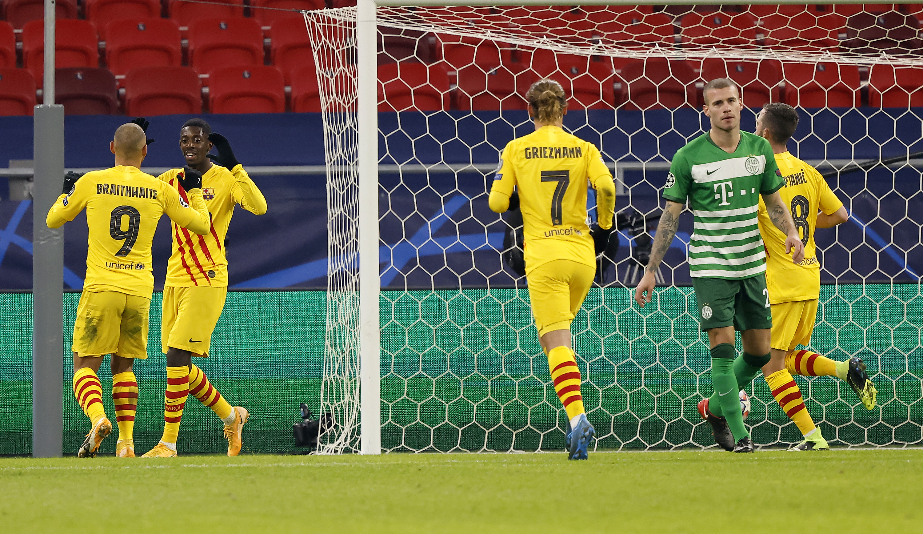 Ferencvaros - Barcelona 0-3. Catalanii au continuat parcursul perfect din Champions League
