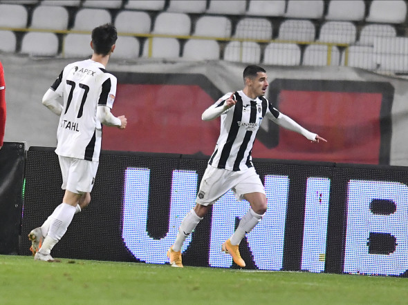 Valentin Gheorghe, sărbătorind golul marcat pentru Astra în meciul cu Dinamo / Foto: Sport Pictures
