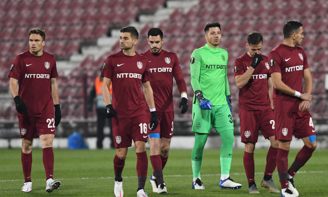 Fotbaliștii de la CFR Cluj, în meciul cu CSKA Sofia / Foto: Sport Pictures