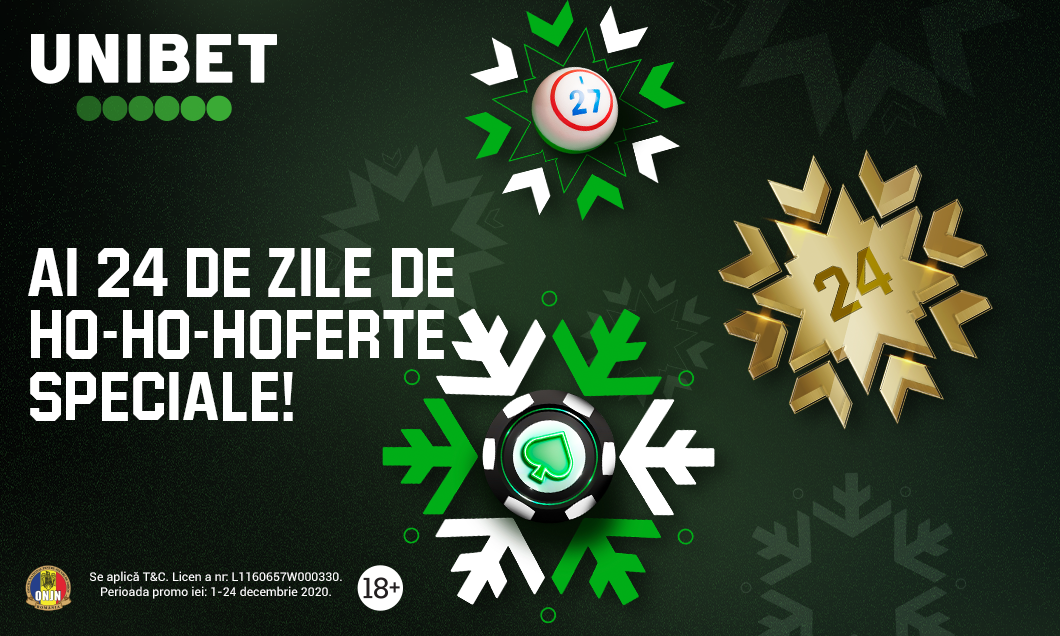(P) Descoperă surprize zilnice în Calendarul de Crăciun Unibet!
