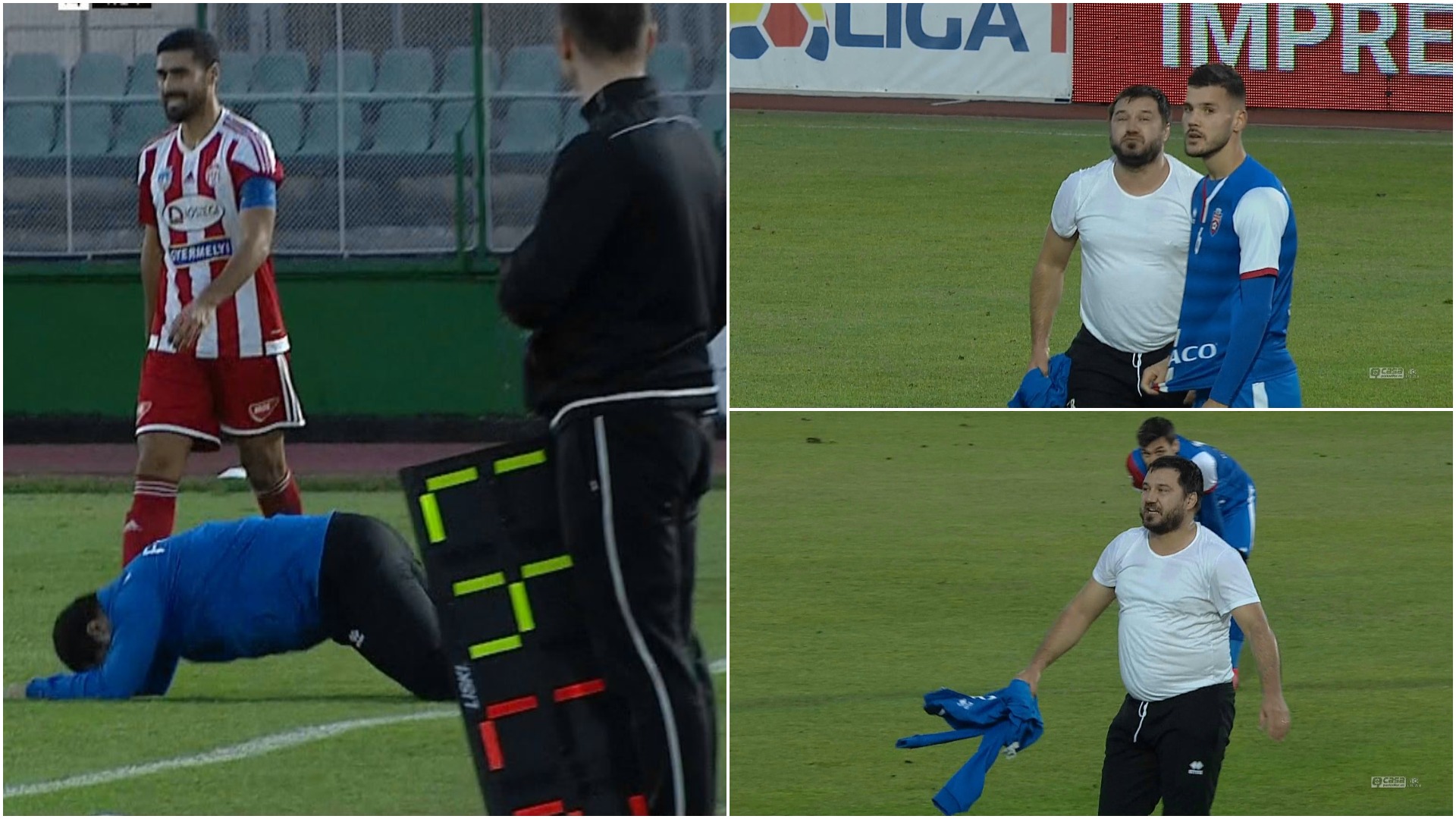 Imaginea zilei! Croitoru, căzut în genunchi! A sărit la gâtul jucătorilor după ce Botoșani a fost egalată în ultima secundă