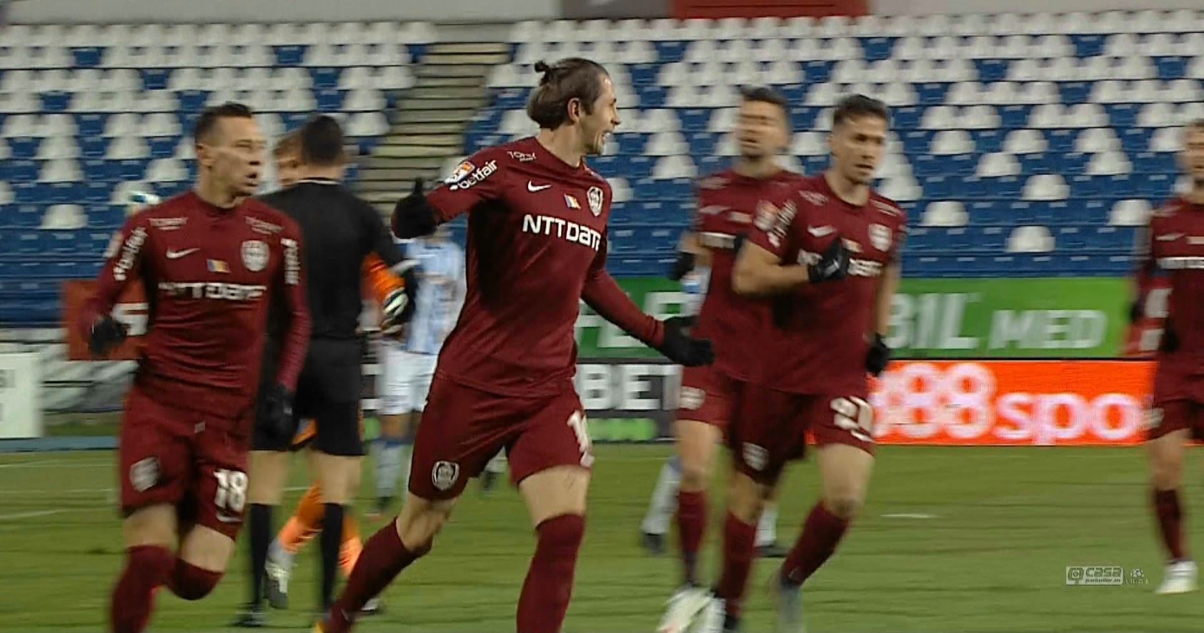 Poli Iași - CFR Cluj 0-2. Dubla lui Deac i-a făcut debutul perfect lui Edi Iordănescu pe banca ardelenilor