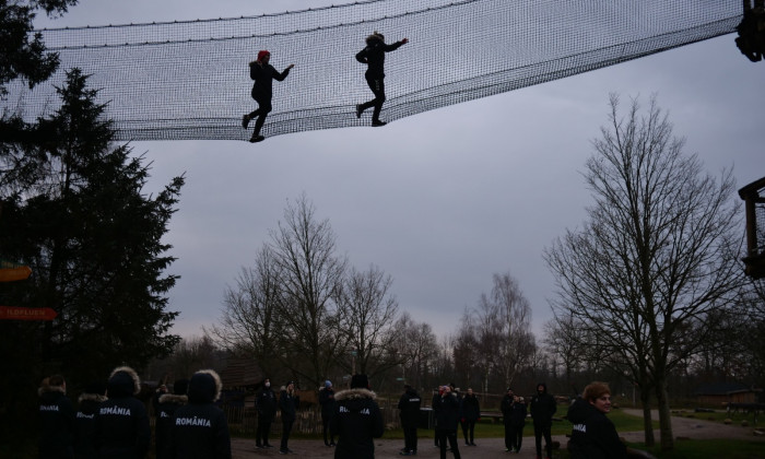 Cristina Laslo și Nicoleta Dincă, în parcul de aventură / Foto: Sports Net