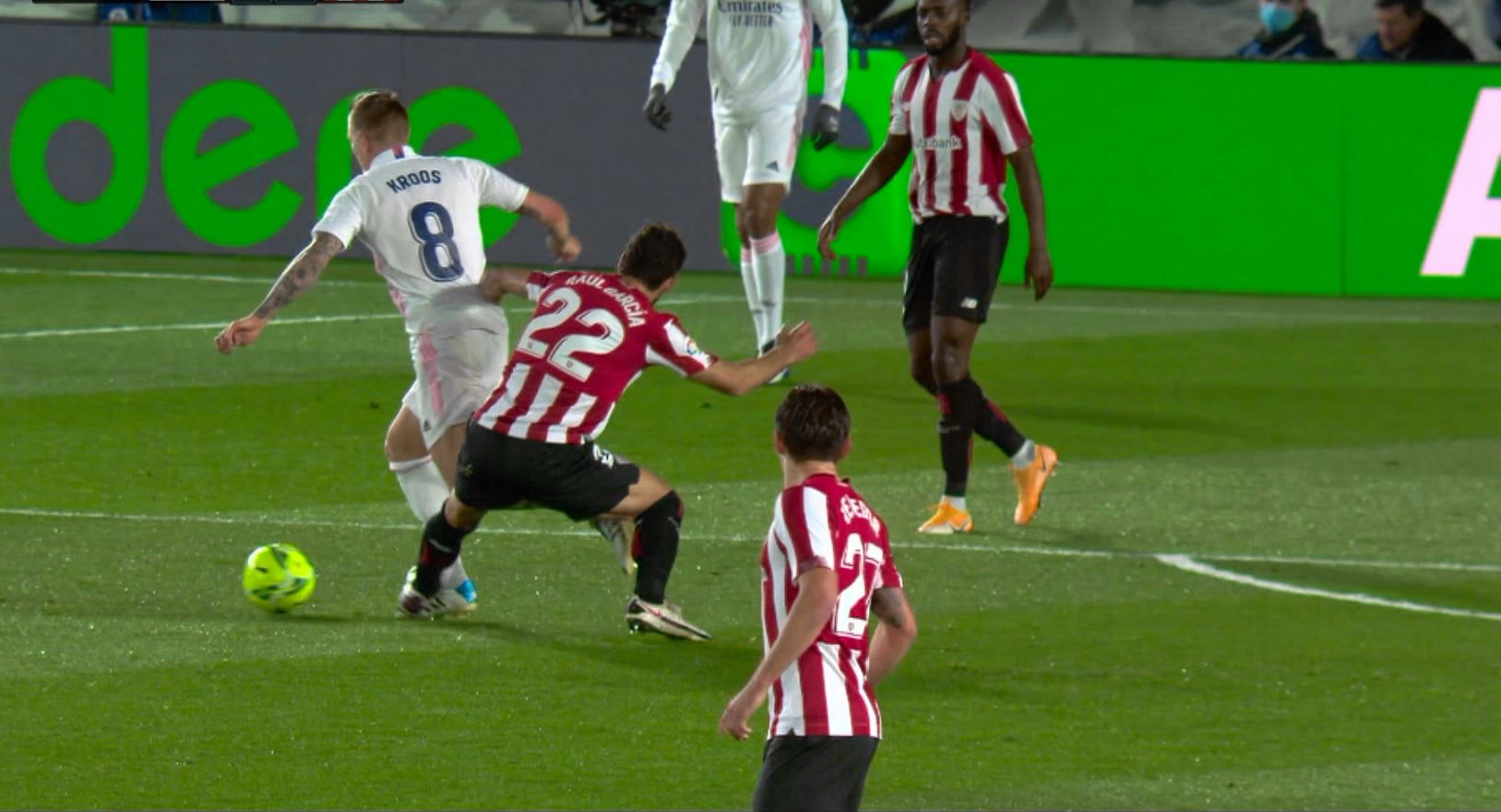 Real Madrid - Athletic Bilbao 1-0, ACUM, la Digi Sport 1. Kroos înscrie superb. Bascii rămân în 10 oameni după 13 minute
