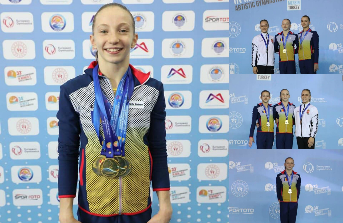 Rezultat fantastic pentru România! Gimnasta care a cucerit aur în toate cele patru finale pe aparate la CE de juniori