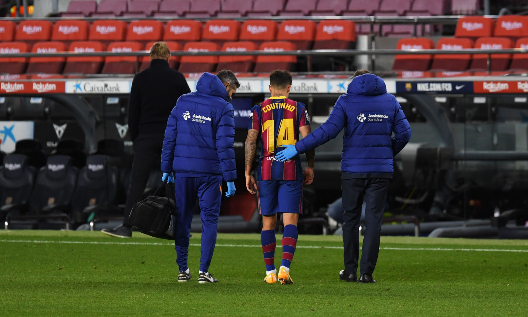 Philippe Coutinho a ieșit accidentat din meciul cu Eibar / Foto: Getty Images
