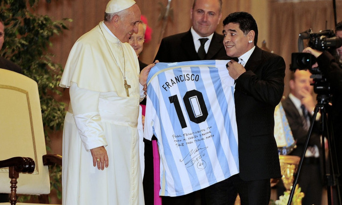 Rome Pope Francis and the Match for Peace - Players Meeting at Vatican City