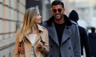 Graziano Pelle and Viktoria Varga out and about, Milan, Italy - 19 Feb 2020