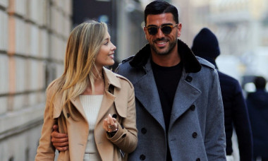 Graziano Pelle and Viktoria Varga out and about, Milan, Italy - 19 Feb 2020