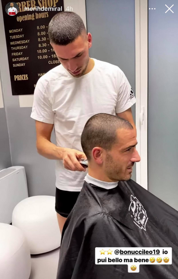 Merih Demiral și Leonardo Bonucci / Foto: Instagram@merihdemiral