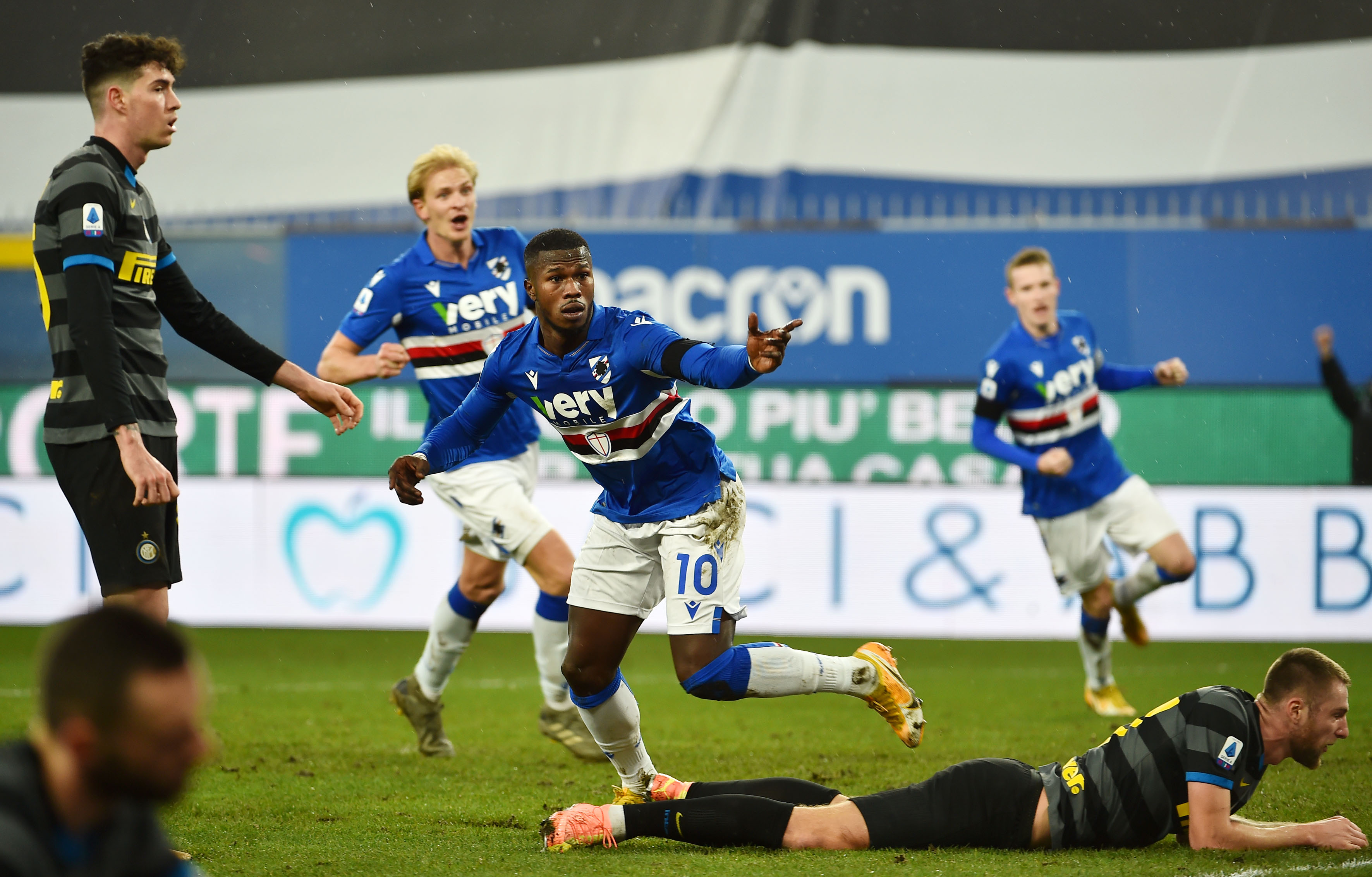 Sampdoria a produs surpriza în Serie A: 2-1 cu Inter! Prima înfrângere în campionat pentru echipa lui Conte după trei luni