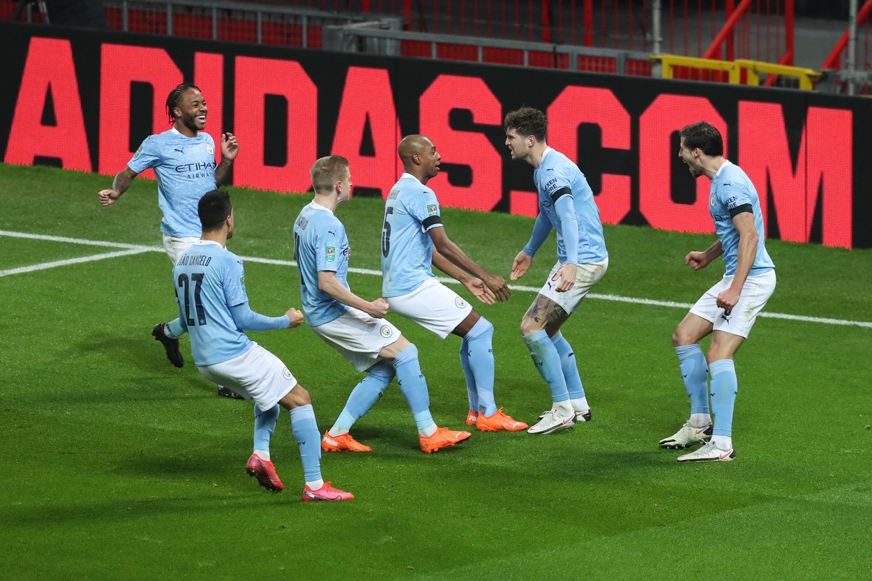 Manchester United - Manchester City 0-2. "Cetățenii", în finala Cupei Ligii Angliei, pentru a patra oară consecutiv