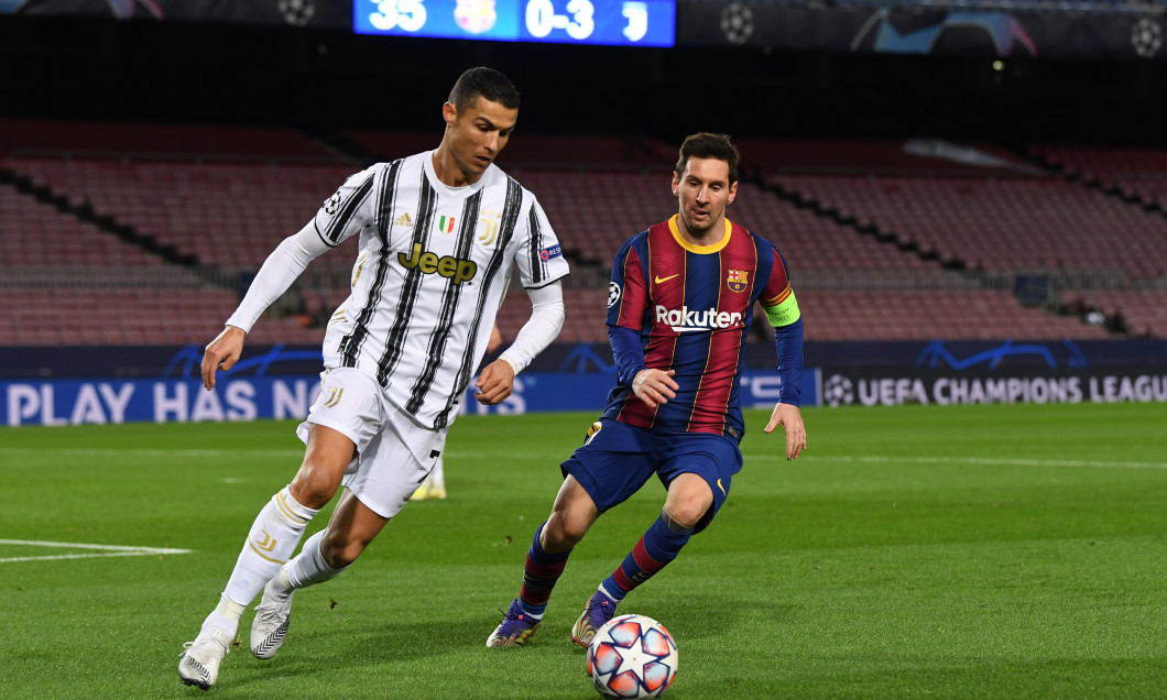 Lionel Messi și Cristiano Ronaldo, în meciul Barcelona - Juventus / Foto: Getty Images