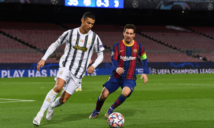 Lionel Messi și Cristiano Ronaldo, în meciul Barcelona - Juventus / Foto: Getty Images