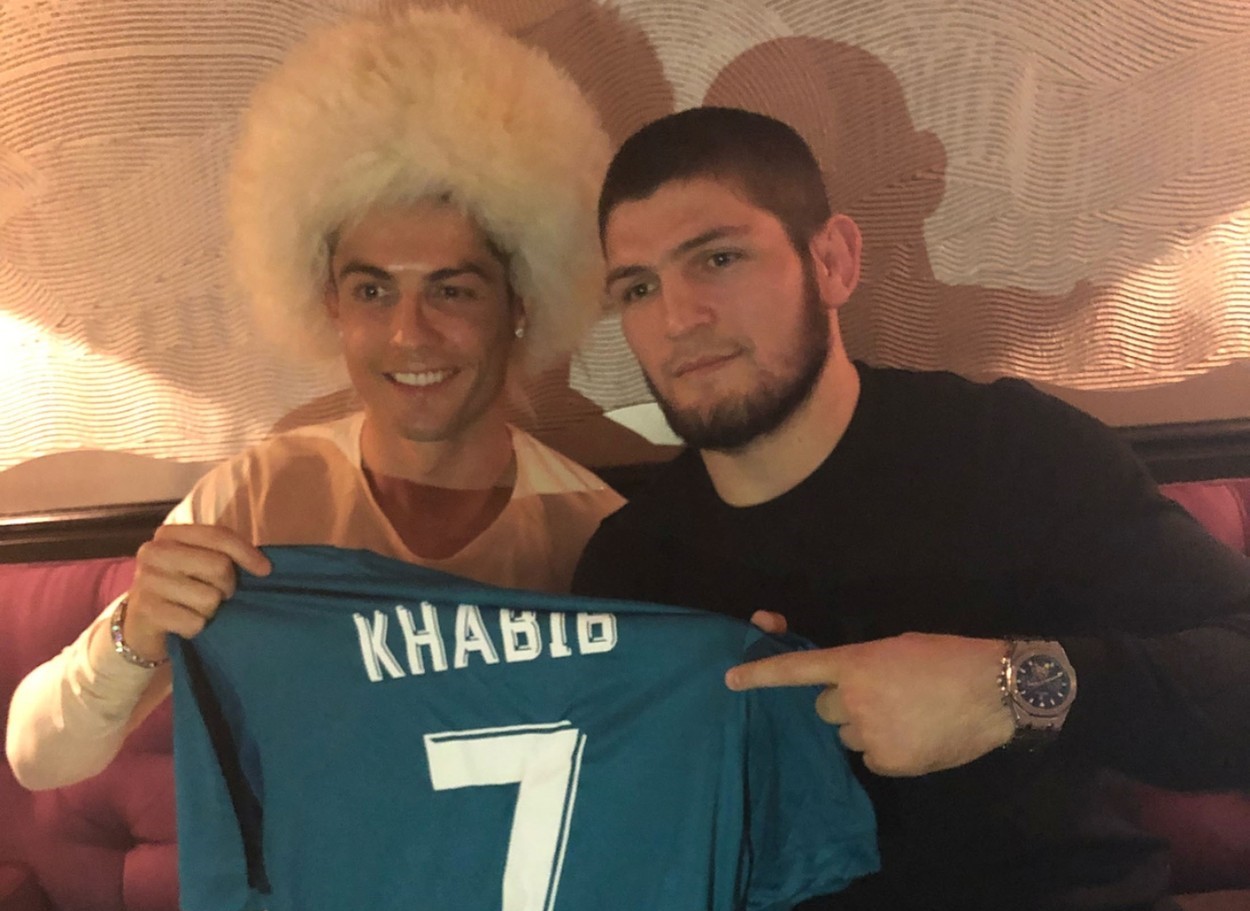 Khabib Nurmagomedov și Cristiano Ronaldo, surprinși în timpul unui apel video: "Ar forma o echipă redutabilă"