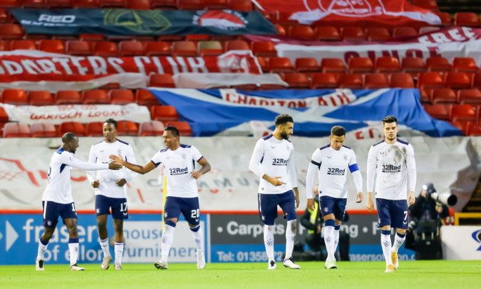 Fotbaliștii lui Rangers, în meciul cu Aberdeen / Foto: Profimedia