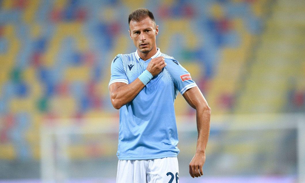 Frosinone, Italy. 12th Sep, 2020. Stefan Radu of SS Lazio during the friendly match between Frosinone and SS Lazio at Stadio Benito Stirpe, Frosinone, Italy on 12 September 2020. Photo by Giuseppe Maffia. Credit: UK Sports Pics Ltd/Alamy Live News