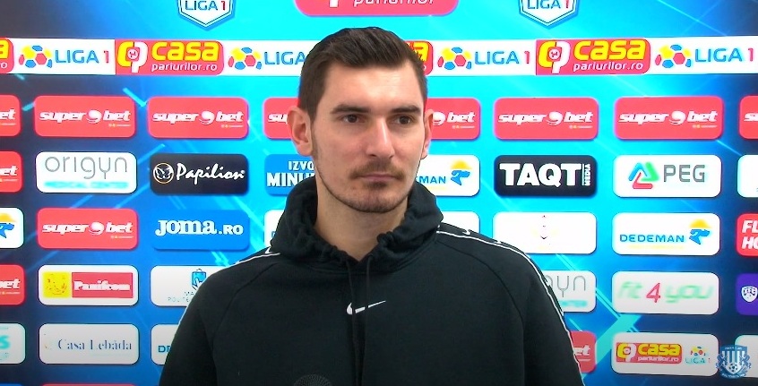 Brănescu, liniștit după ce a luat gol în minutul 89 și Poli Iași a ajuns pe ultimul loc: "M-am descurcat ok"