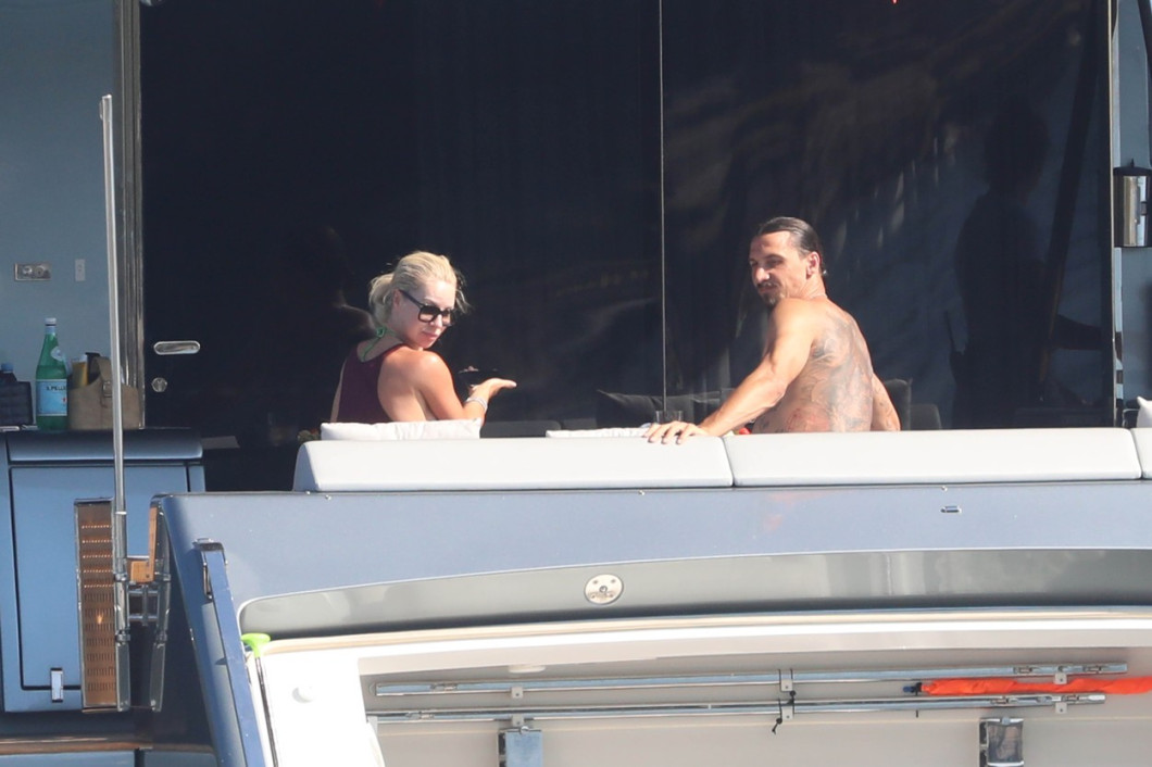 Zlatan Ibrahimovic (AC Milan) enjoying family holidays on his yacht in Sardinia