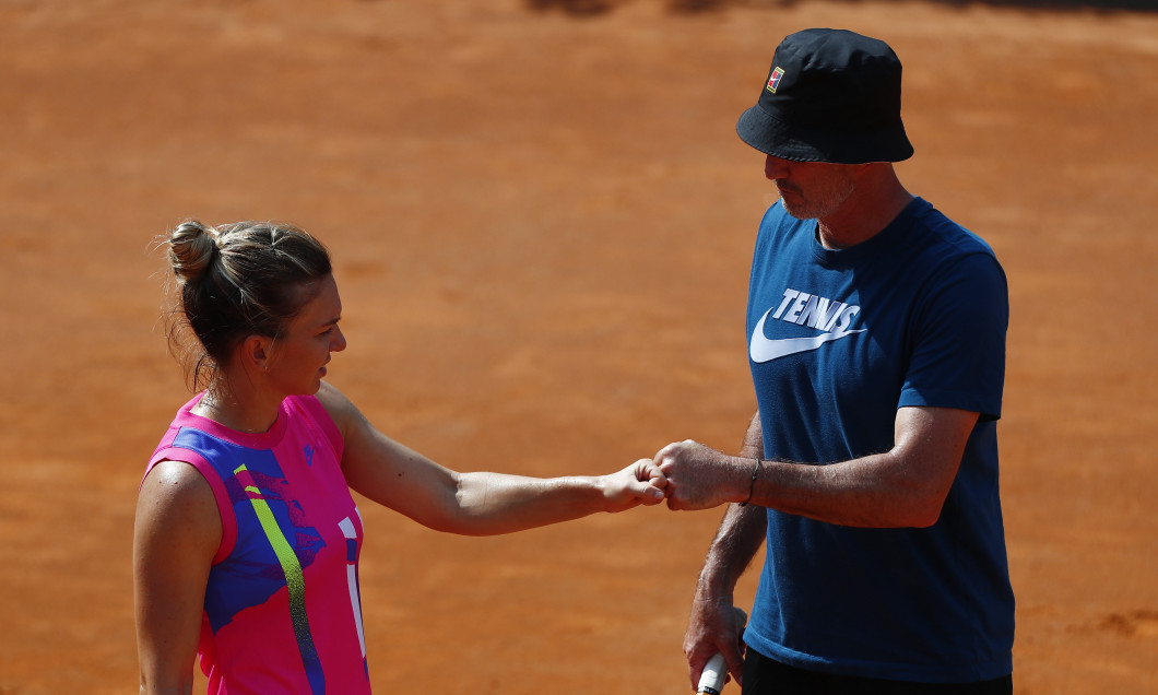 Simona Halep și Darren Cahill, în timpul turneului de la Roma / Foto: Getty Images