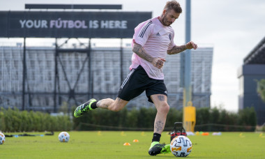 David Beckham, la antrenament alături de juniorii clubului pe care îl patronează : Foto: Twitter@InterMiamiCF