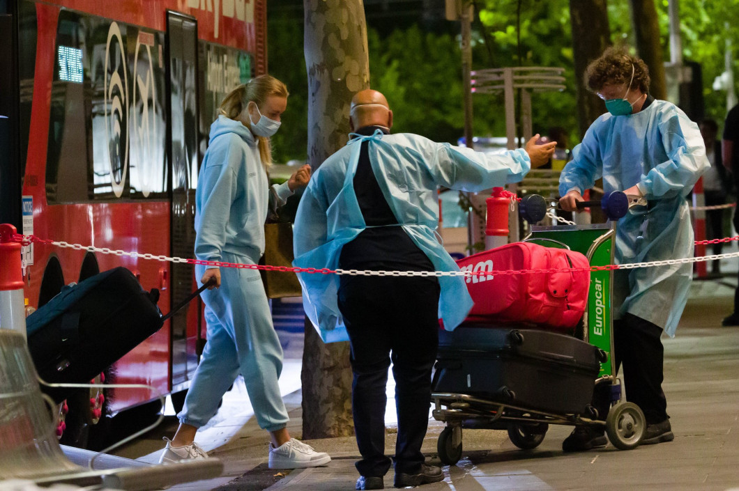 Tennis Players arriving in quarantine for the Australian Open, Melbourne, USA - 14 Jan 2021
