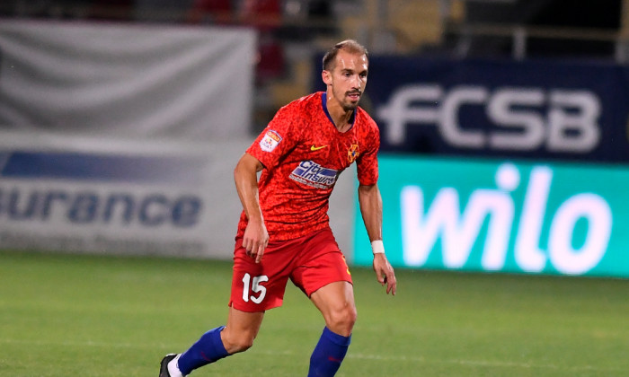 David Caiado, în singurul meci jucat pentru FCSB, 0-2 cu Slovan Liberec / Foto: Sport Pictures