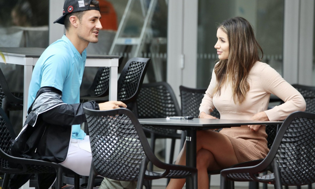 *EXCLUSIVE* Vanessa Sierra &amp; Bernard Tomic at Brisbane tennis Centre