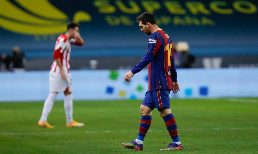 Lionel Messi, după cartonașul roșu primit în meciul cu Athletic Bilbao / Foto: Getty Images