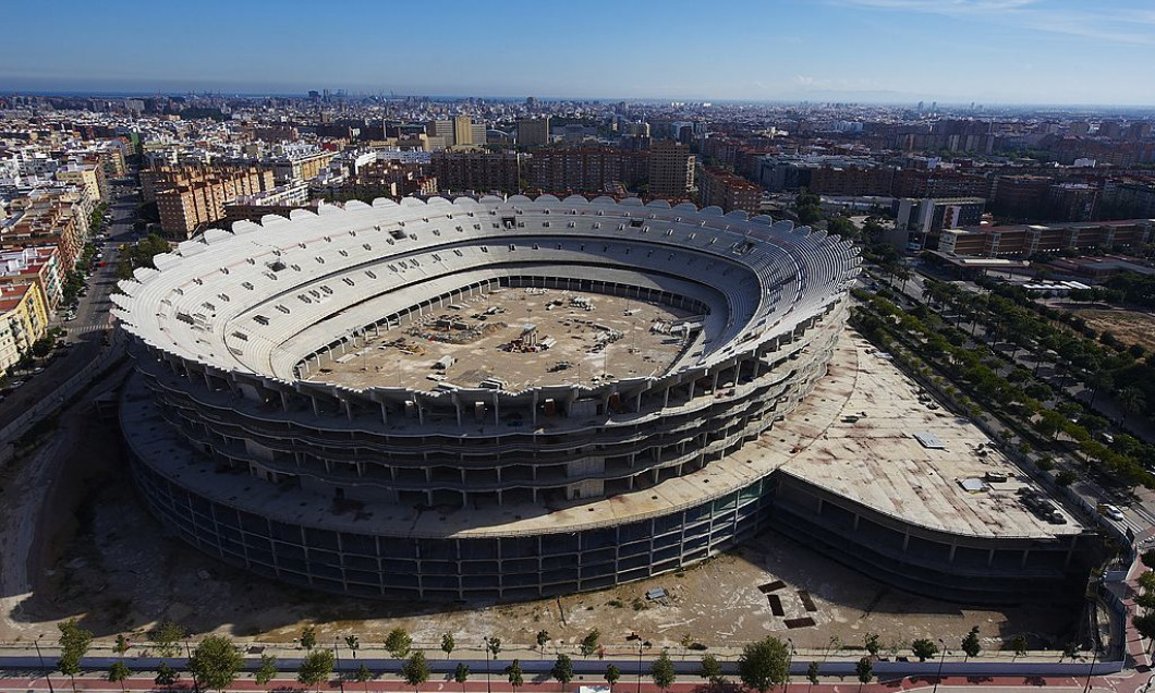 Așa arată șantierul stadionului "Nou Mestalla" / Foto: Getty Images