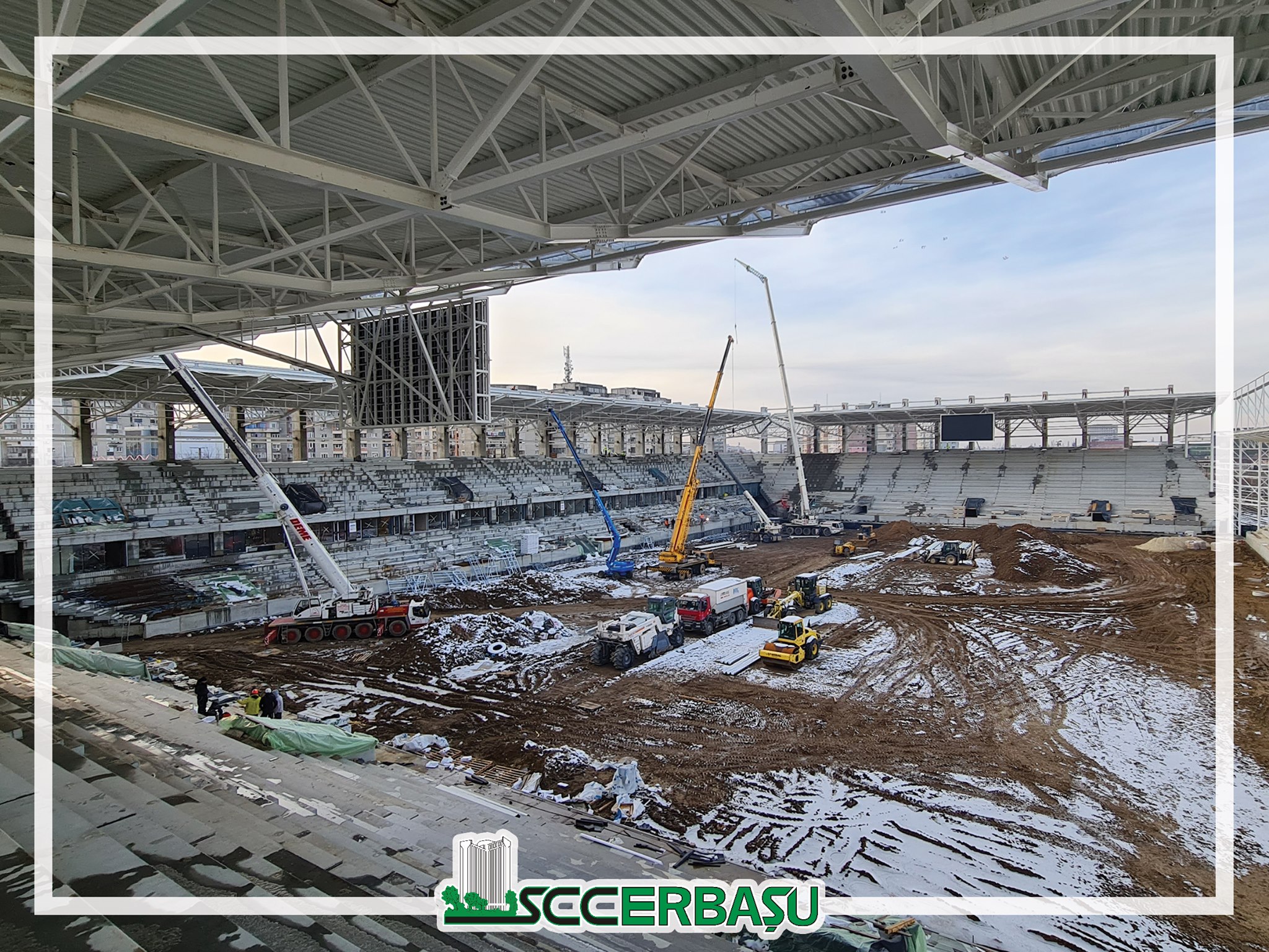 Stadionul Rapid prinde contur! S-au montat tabele de marcaj. Cum arată acum arena de 5 stele