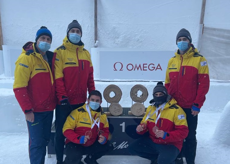 Mihai Tentea şi Ciprian Daroczi, aur şi bronz la Campionatele Mondiale de Bob pentru Juniori