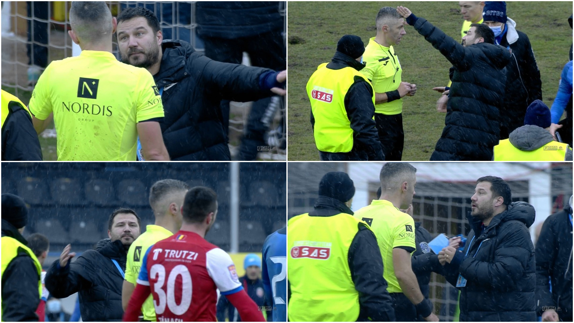 Marius Croitoru s-a dus glonț la arbitru după Clinceni - Botoșani 2-1. Secunzii și stewarzii l-au temperat
