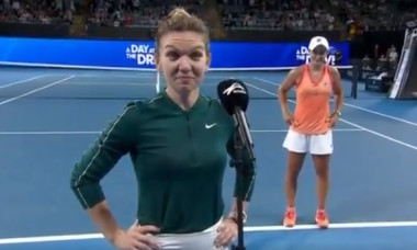 Simona Halep, după meciul cu Ashleigh Barty / Foto: Captură Twitter@TennisChannel