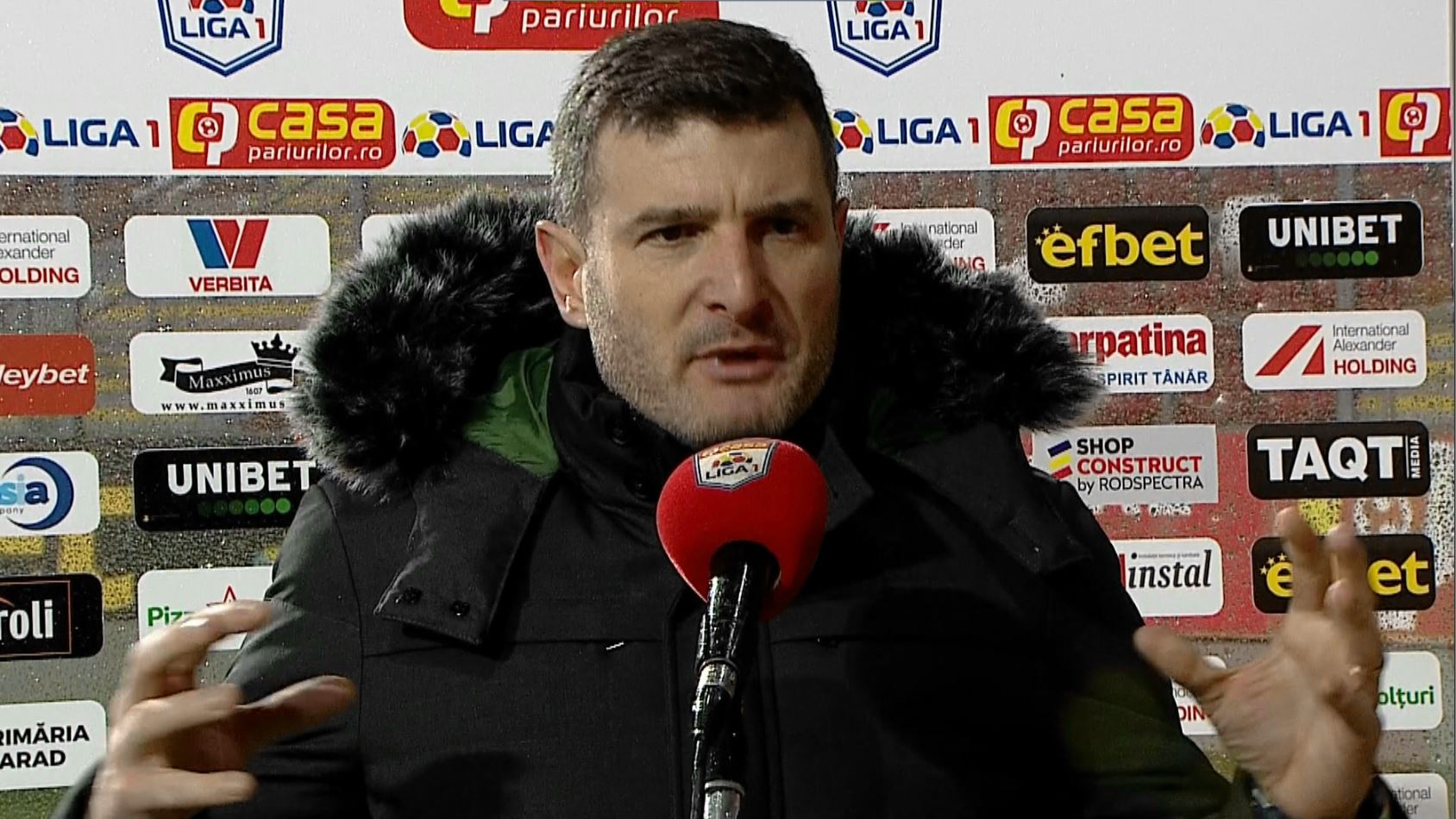 Laszlo Balint, omagiu pentru atmosfera făcută de rapidiști. "Jucătorii mei s-au speriat, s-au timorat"
