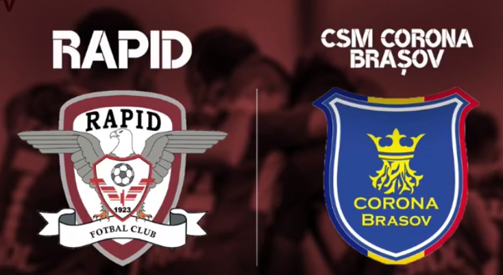 Rapid - Corona Braşov 2-2. Echipa din Liga a 3-a, la care Buga joacă la 43 de ani, a condus de două ori
