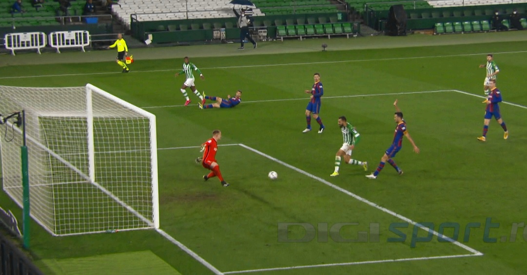 Betis Sevilla - FC Barcelona 1-2, Digi Sport 2. Ce șansă au catalanii! Victor Ruiz și-a marcat un autogol