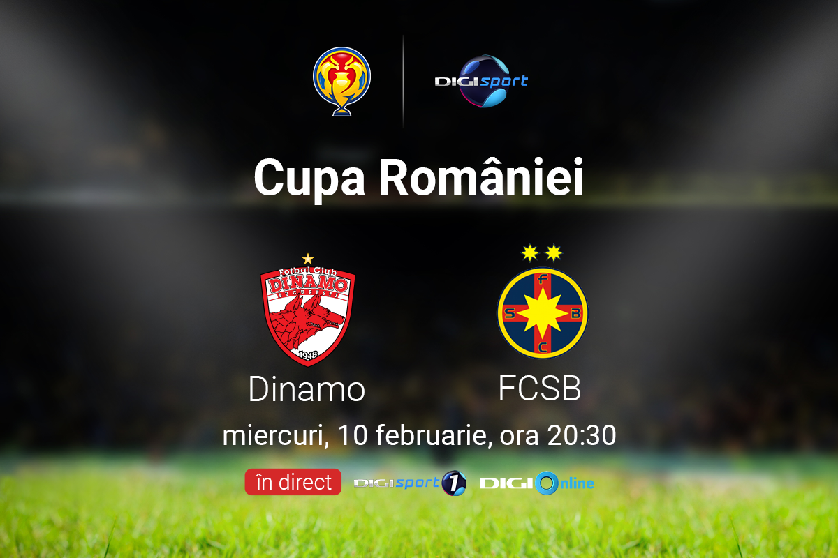 Cupa României și „Eternul derby”, în direct, la Digi Sport