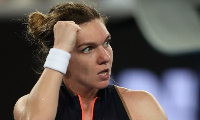 Simona Halep, în meciul cu Ajla Tomljanovic de la Australian Open / Foto: Profimedia