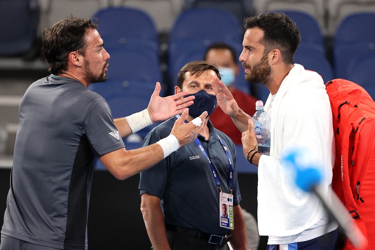 Scandal la Australian Open! Fognini și Caruso s-au certat ca "la ușa cortului": "Nu mă așteptam la asta"/"Ce să zic!"