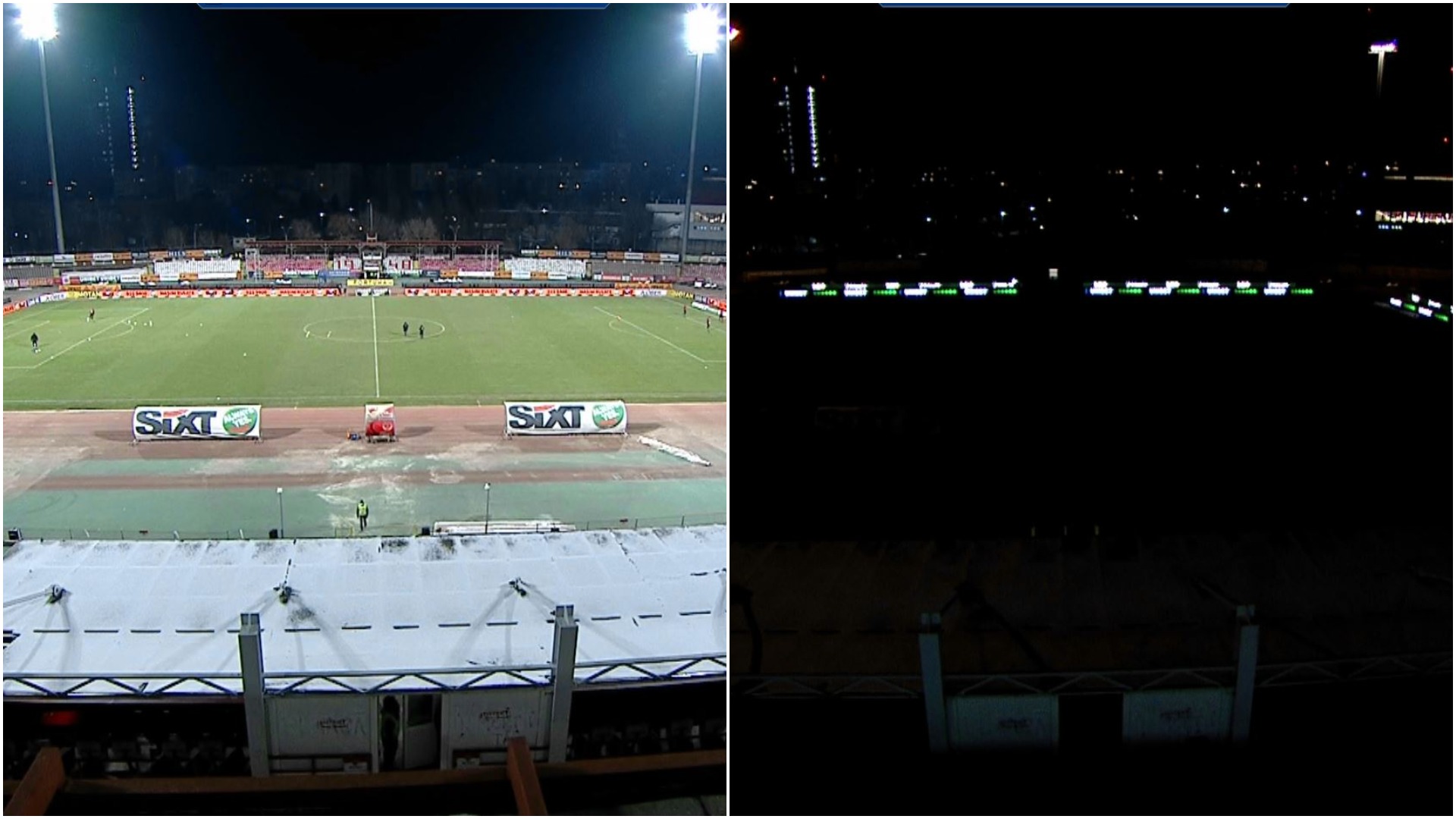 Ca la noi, la nimeni. La Dinamo a fost pornită încălzirea gazonului, dar ea se oprește când pornește nocturna